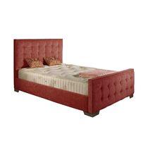 delaware fabric divan bed frame red chenille fabric king size 5ft