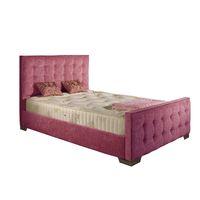 delaware fabric divan bed frame pink chenille fabric king size 5ft