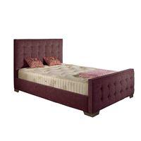 Delaware Fabric Divan Bed Frame Aubergine Chenille Fabric Small Single 2ft 6