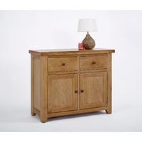 devon oak 2 door 2 drawer sideboard