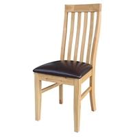 Devon Oak Lancaster Slatted Dining Chairs - Pair