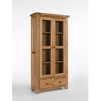 Devon Oak Glass Display Cabinet