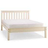 Denver Low End Bed Frame - White - Double