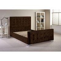 Delaware Velvet Divan Bed Frame Chocolate Velvet Fabric Single 3ft