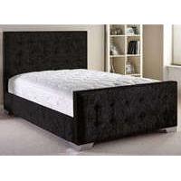 Delaware Bedframe Chenille Black