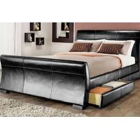 Denver Faux Leather Drawer Bed