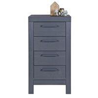 DENNIS NARROW CHEST OF DRAWERS in Steel Grey
