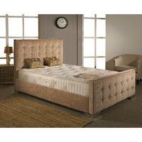 Delaware Fabric Divan Bed and Mattress Set Mink Chenille Fabric Small Double 4ft