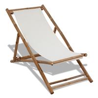 deckchair made of bamboo and canvas