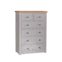 Devonshire Diamond Painted 2 Over 4 Drawer Chest