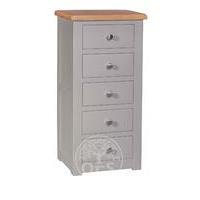 Devonshire Diamond Painted Tall 5 Drawer Chest