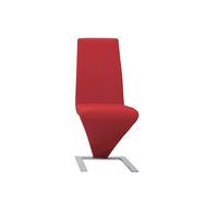 Demi Z Dining Room Chair In Red With Chrome Feet