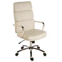 deco retro style executive chair in white