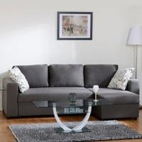 Dexter Corner Sofa Bed In Dark Grey Fabric With Storage