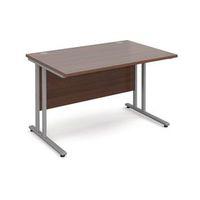 DELUXE SILVER CANTILEVER LEG 1200MM SYSTEM DESKING - WALNUT