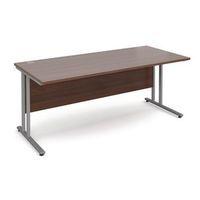 deluxe silver cantilever leg 1800mm system desking walnut