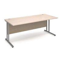 deluxe silver cantilever leg 1800mm system desking maple