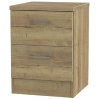 devon sterling oak bedside cabinet 2 drawer locker