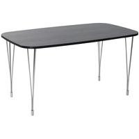 Designa Black Ash Dining Table with Chrome Legs