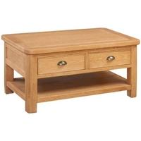 devonshire evesham oak coffee table 2 drawer