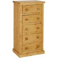 Devonshire Chunky Pine Chest of Drawer - 5 Drawer Wellington