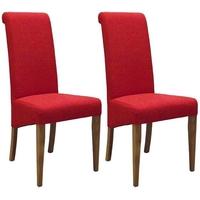 devonshire new oak dark orange fabric dining chair pair