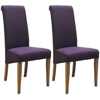 devonshire new oak mauve fabric dining chair pair