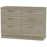 Devon Darkolino Chest of Drawer - 6 Drawer Midi