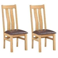 devonshire dorset oak arizona dining chair pair