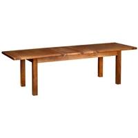 Devonshire Rustic Oak Dining Table - 2 Leaf Large Extending