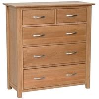 Devonshire New Oak Chest of Drawer - 3+2 Drawer