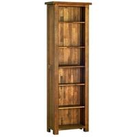 devonshire rustic oak bookcase tall narrow