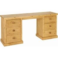 Devonshire Chunky Pine Dressing Table - Double Pedestal
