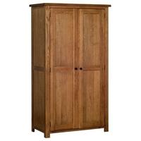 Devonshire Rustic Oak Wardrobe - Double