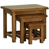 Devonshire Rustic Oak Nest of Table - Small