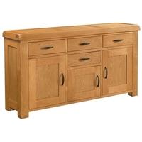 Devonshire Clovelly Oak Sideboard - 4 Drawer 3 Door