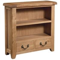 devonshire somerset oak bookcase with 2 drawer small