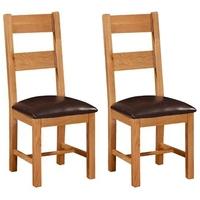 devonshire somerset oak dining chair pair