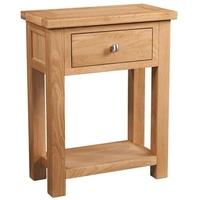 devonshire dorset oak console table 1 drawer