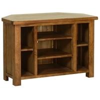 devonshire rustic oak tv cabinet corner