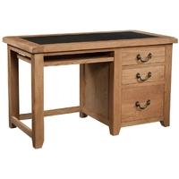 Devonshire Somerset Oak Office Desk PU Top