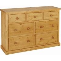 Devonshire Chunky Pine Chest of Drawer - Large 3+4 Drawer