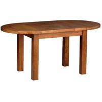 Devonshire Rustic Oak Dining Table - Small D End Extending