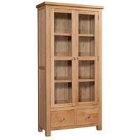 devonshire dorset oak display cabinet