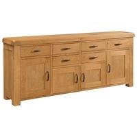 Devonshire Clovelly Oak Sideboard - 6 Drawer 4 Door