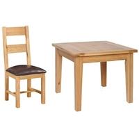 Devonshire New Oak Dining Set - Small Table with 4 Ladder Back Chairs