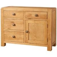 devonshire avon oak sideboard 1 door 4 drawer