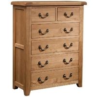 Devonshire Somerset Oak Chest of Drawer - 4+2 Drawer