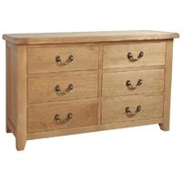 Devonshire Somerset Oak Chest of Drawer - 6 Drawer