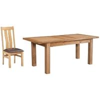 devonshire dorset oak dining set 120cm table with 4 arizona chairs